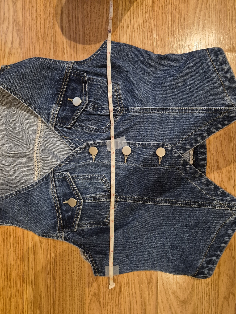 Classic Denim Vest - Dark Blue Women's Top
